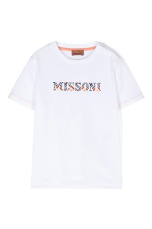 tshirt in cotone bianco MISSONI KIDS | MV8511Z0082100